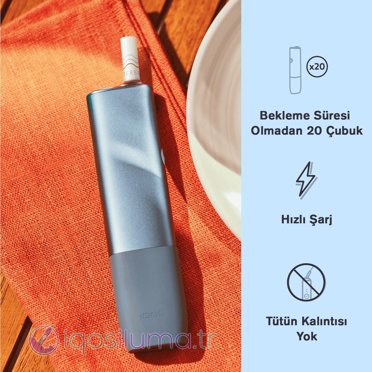 4 IQOS ILUMA ONE Azur Mavisi - Görsel 4