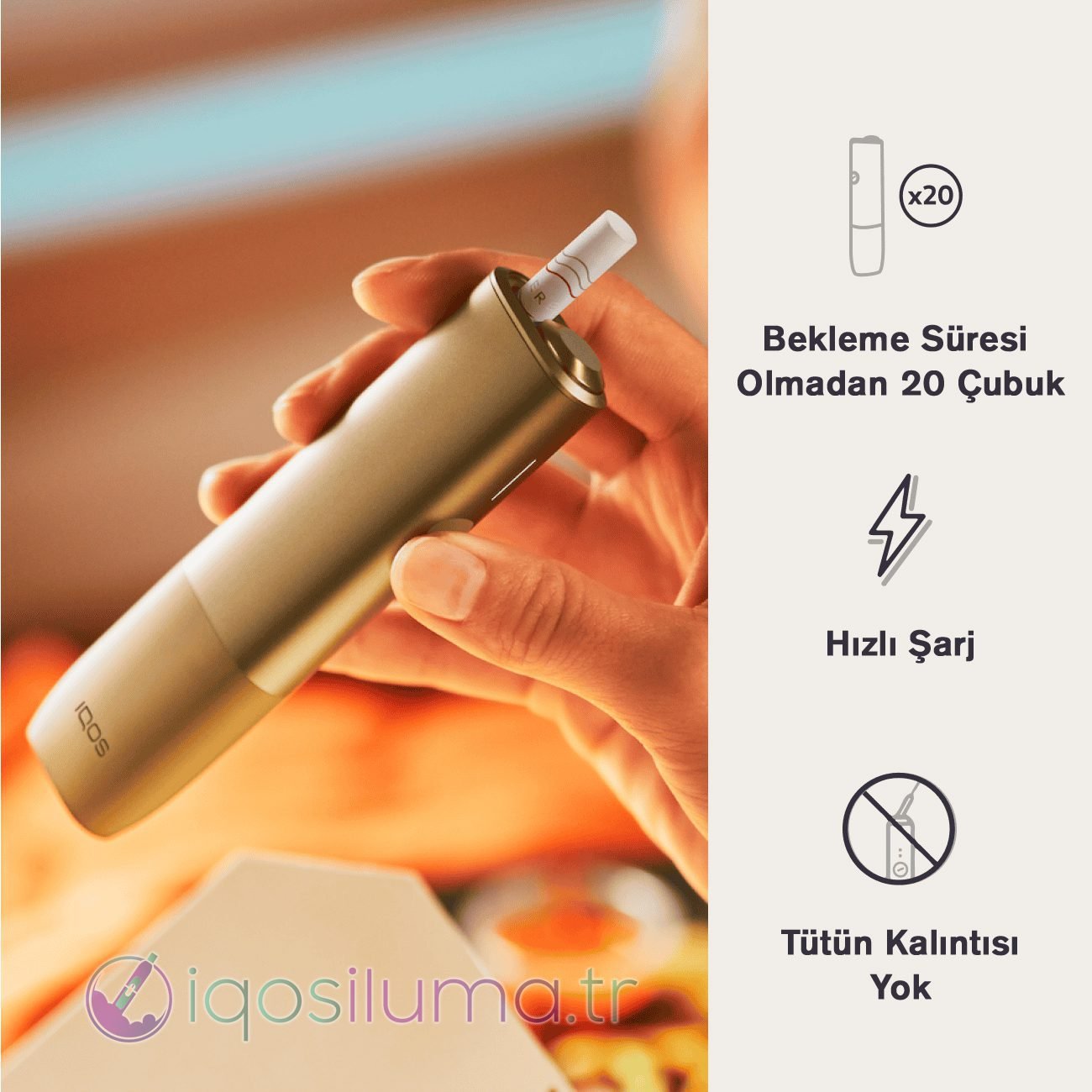 4 IQOS İLUMA ONE Çakıl Beji - Görsel 4