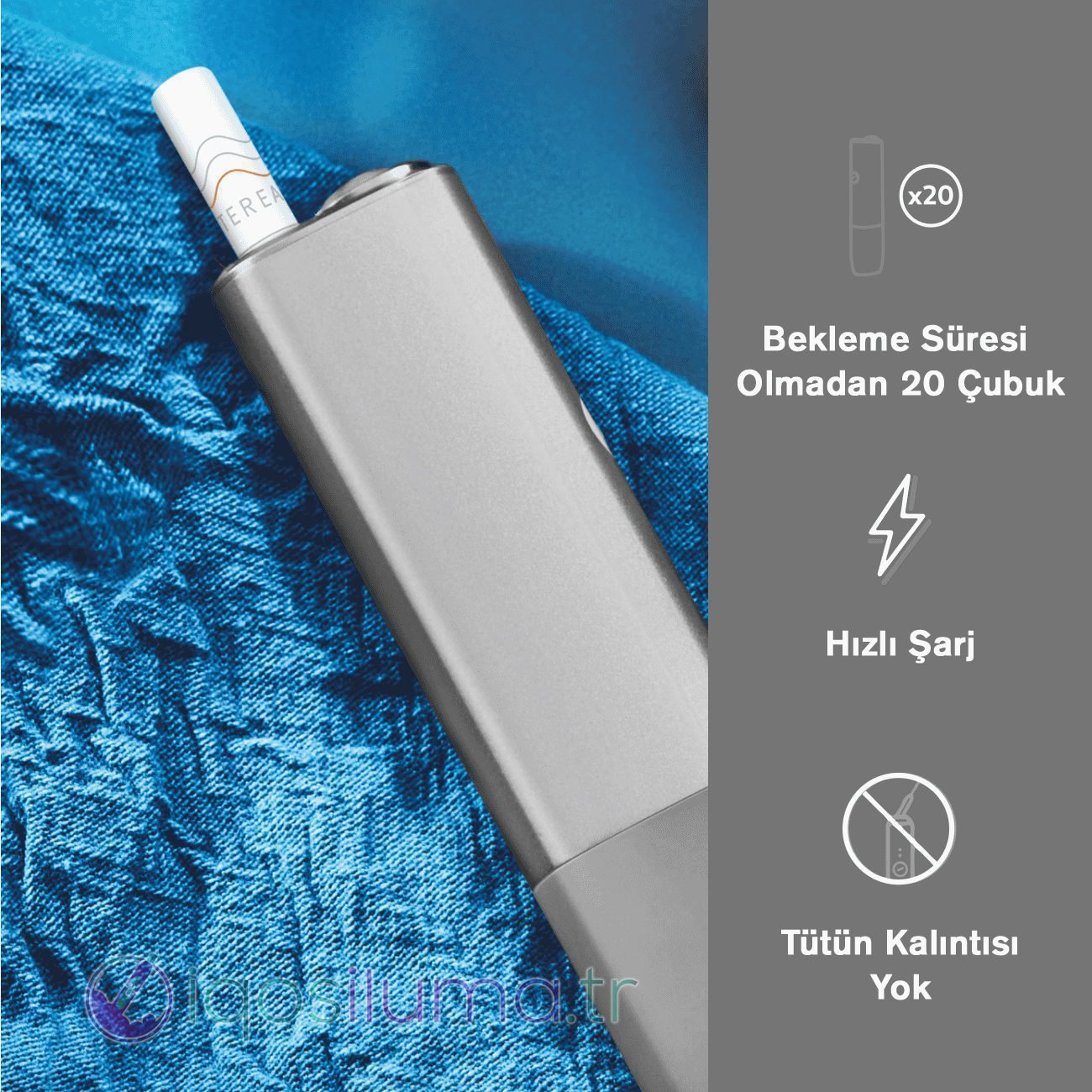 4 IQOS İLUMA ONE Çakıl Grisi - Görsel 4