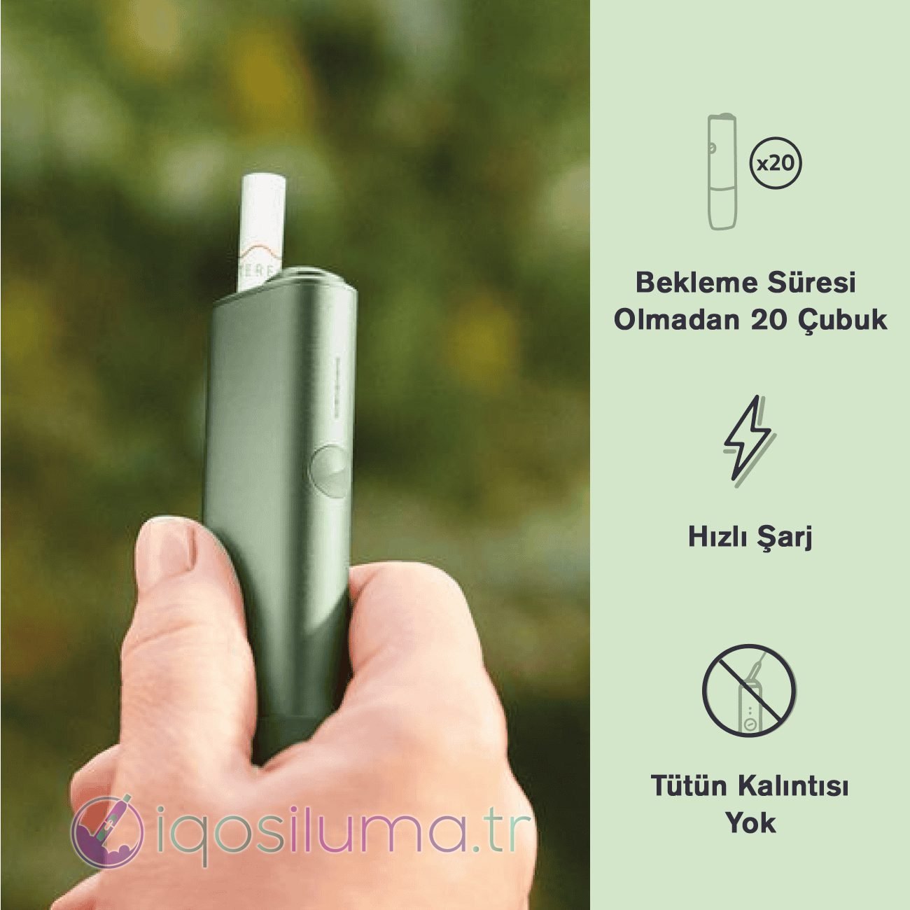 4 IQOS İLUMA ONE Yosun Yeşili - Görsel 4